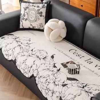 Autumn and Winter Plush Special-shaped Sofa Cushions, Universal Anti-slip, New Straight Row Special Seat Cushions, Sofa Cover Cloth for All Seasons 90*90cm