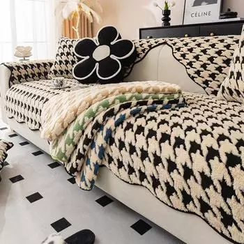 Autumn and Winter Plush Special-Shaped Sofa Cushion Non-Slip Thickened Sofa Cover Cushion Warm Sofa Towel 70*70cm
