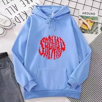 Autumn and winter reed grass printed hoodies, sweatshirts for men and women, European and American trendy and versatile clothes for couples S