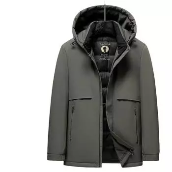 Autumn and Winter Removal Cap Duck Down Warm Youth Business Milk Silk Fabric Outdoor Cold Clothing 170 чёрный