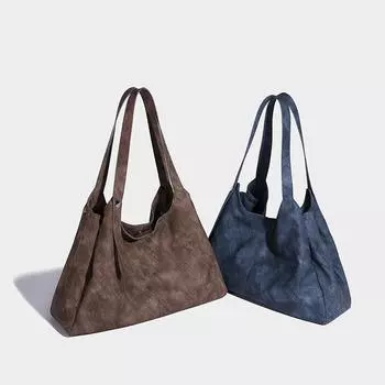 Autumn and winter retro armpit bag 2024 new large-capacity tie-dye design portable tote bag commuter versatile shoulder bag темно-синий