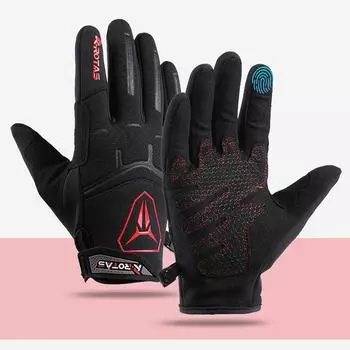 Autumn and Winter Riding Gloves Men s Windproof Waterproof Plus Velvet Cold Proof and Anti Slip Touch Screen Motorcycle Outdoor Warm Gloves One Size