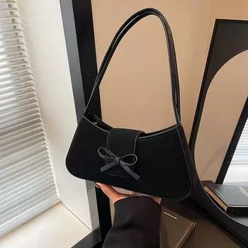 Осенне-зимняя простая матовая текстура подмышечная сумка женская Tide High-End французская ретро-сумка через плечо 27*6*14 коричневый