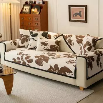 Autumn and winter sofa cushion light luxury high-end sofa cushion new non-slip sofa cover thickened plush cover 70*70cm