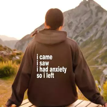 Осенне-зимний свитер с модным принтом в виде букв, капюшоном и воротником сзади, флисовый свитер для женщин XS