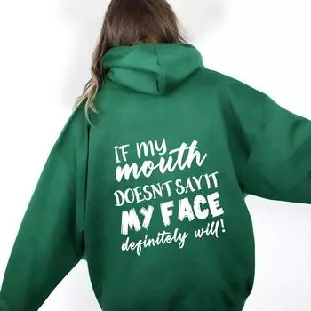 Autumn And Winter Sweater Letter Fashion Printed Hoodie Down Sleeve Fleece Sweater Women S Top S