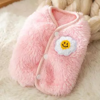 Autumn and winter thermal vest Yorkshire teddy bear Pomeranian puppies kittens pet fleece puppy dog clothes M (recommended weight 5-4 kg)