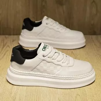 Autumn And Winter Thick-Soled Heightening Men S Casual Board Shoes Microfiber Leather Surface Low-Top Lace-Up Fashion Sports Men S Shoes 39