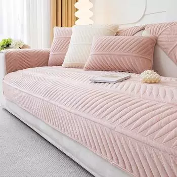 Autumn and Winter Thickened Sofa Cover Cloth Light French Cream Style Sofa Cushion Plush Non-Slip Cushion New 70x70