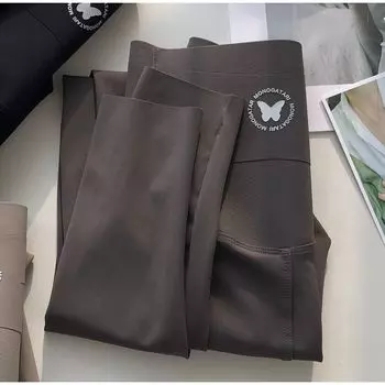 Autumn and Winter Thickening High Waist Belly Contracting Large Size Black Shark Pants 1.0 graphite ash not Fleece-lined XL