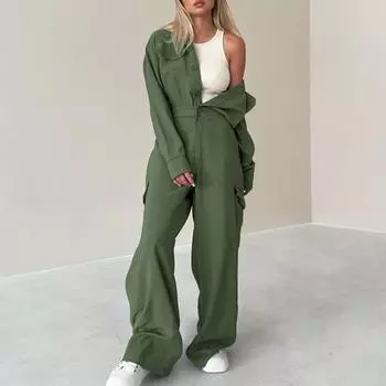 Autumn and Winter Tooling Loose Casual Jumpsuit Design Sense Fashion Temperament Commuting S