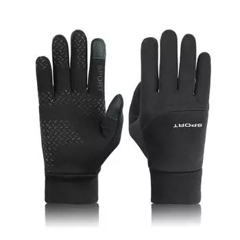 Autumn and Winter Touch Screen Warm Gloves Outdoor Bike Riding Windproof Waterproof Sports Gloves Plus Velvet Touch Screen Gloves L