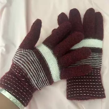 Осенние и зимние теплые мужские и женские перчатки Вязаные перчатки с полупальцами Студенческие полуперчатки без пальцев Руки из искусственного мохера One size