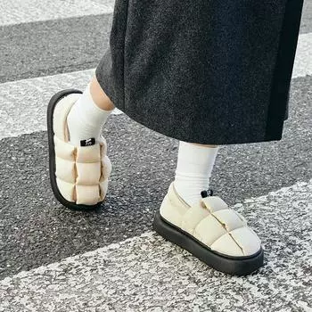 Autumn and Winter with Added Velvet Cotton Slippers for External Wear Bag with Heels Confinement Shoes Indoor Home All Inclusive Waterproof 36 розовый