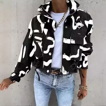 Autumn and Winter Woman Jacket Clothing Streetwear Elegant Slim Round Neck Solid Pocket Button Design Long Sleeve Workwear Coats XXL