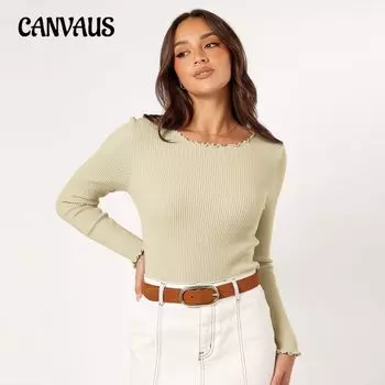 Autumn and Winter Women s Bottoming Shirt Fashion Round Neck Pure Colour Slim Simple Commuting Temperament Long-sleeved Blouse S чёрный