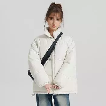 Autumn and winter women s clothing urban casual down cotton clothes simple sports jacket cotton coat M