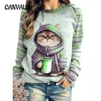 Осенне-зимняя женская блузка-пуловер с круглым вырезом и вставкой на плече с длинным рукавом S