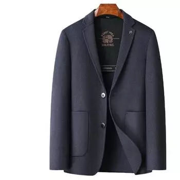 Autumn and Winter Wool Woolen Single West Light Luxury Business Middle-aged and Young People Double-sided Woolen Suit Jacket 170