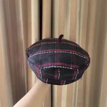 Autumn and winter woolen thousand ugs retro fashion versatile painter hat foreign style beret show face small wholesale M56-58cm