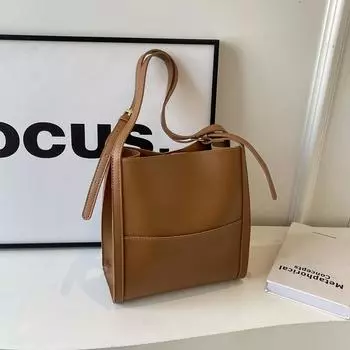 Autumn best-selling high capacity advanced feeling soft leather women s bags simplicity solid color versatile shoulder bags