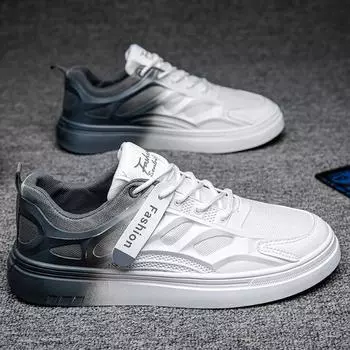 Autumn breathable men s shoes 2025 new Hong Kong style low-top sports little white board shoes men s mesh casual net shoes trendy shoes 39