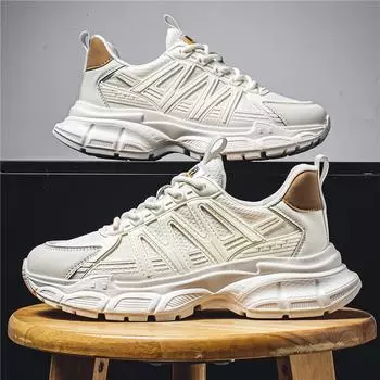 Autumn breathable mesh platform dad shoes new casual platform + shock sports shoes fashionable height-increasing men s shoes 39