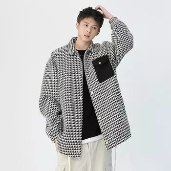 Autumn Casual Handsome Jacket Men s Coat Sense Men s Lapel Jacket Loose Coat S чёрный