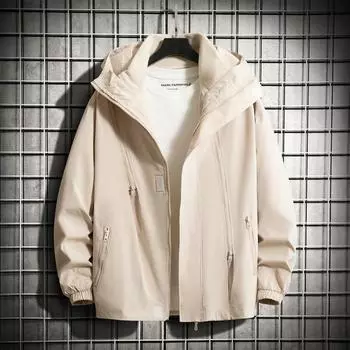 Осеннее пальто, мужская новая высококачественная ветрозащитная куртка для активного отдыха, мужская весенне-осенняя модная повседневная куртка с капюшоном M
