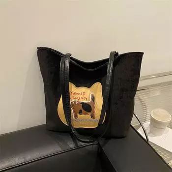 Autumn commuter backpack bag women s 2024 new college style tote bag Korean version large-capacity shoulder armpit bag серый