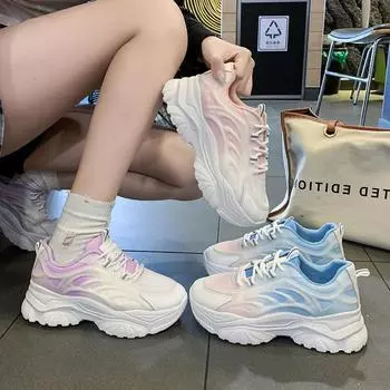 Autumn dad shoes women s 2025 new spring and autumn little white thick-soled versatile height increase breathable sports and leisure popular women s 35