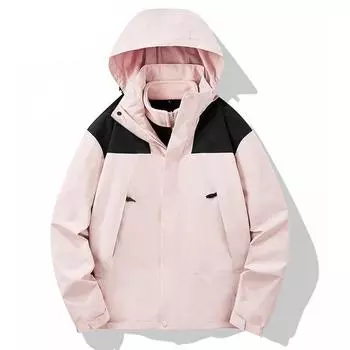 Autumn Hooded Outwear Windproof Coats Man Women Loose Zipper Drawstring Casual Coats Trendy Mountaineering Clothes XS хаки