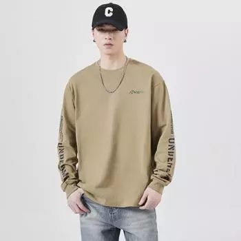 Осенний свитер цвета хаки для мужчин, модный бренд, плотный свободный, большого размера, с круглым вырезом и длинным рукавом, модели на осень и зиму M белый