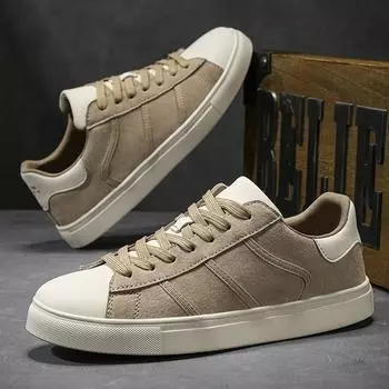 Autumn Leather Flat-Bottomed Men S Casual Board Shoes High Quality Lightweight Sports Cold Sticky Low-Top Men S Shoes 39