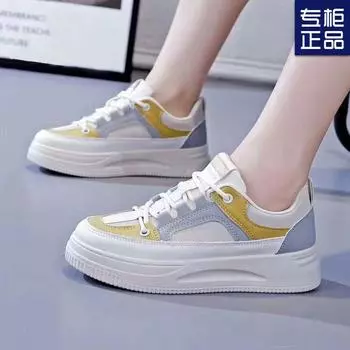 Autumn little white shoes women s 2024 new versatile women s shoes platform shoes girls student explosion Korean version of board shoes women 35 зелёный