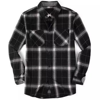 Autumn Men s Checkered American Shirt S красный