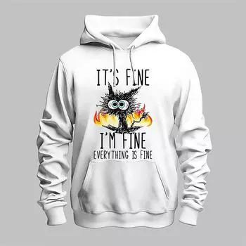 Autumn Men s Hoodie Casual Long Sleeve Pullover Funny Animal Print Top Fashion Streetwear Oversized Men s Hoodie Y2k Clothing 4XL