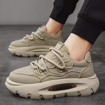 Autumn men s shoes 2024 new bread shoes student youth sports casual shoes heightened platform trendy shoes men 39