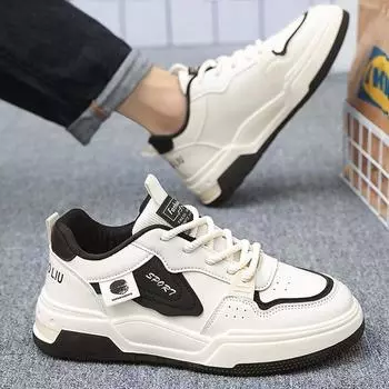 Autumn men s shoes 2024 new breathable little white shoes men s Korean version trendy versatile sports and leisure shoes board shoes trendy shoes 39