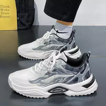 Autumn men s shoes 2024 new breathable mesh platform sports shoes youth versatile casual running shoes live broadcast explosion 39