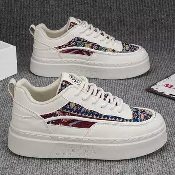 Осенняя мужская обувь, дышащая парусиновая обувь, мужская трендовая белая обувь, спортивная повседневная обувь для сёрфинга на платформе 39