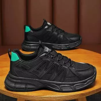 Autumn men s shoes new breathable mesh shoes men s trend versatile non-slip wear-resistant sports shoes casual dad trendy shoes 39