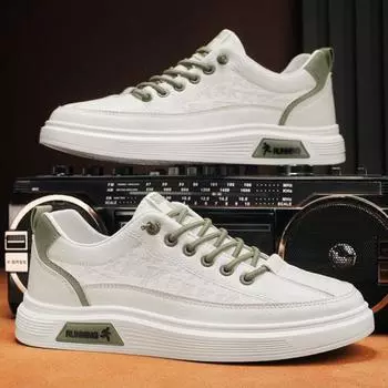 Autumn Men s Shoes New Fashion Casual Board Shoes Outdoor Wild Men s Sneakers High Quality Small White Shoes zapatos de hombre 39 бежевый