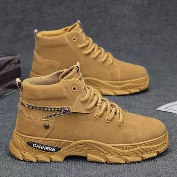 Autumn men s shoes new Martin boots men s trend thick-soled non-slip high-top tooling shoes men s desert short boots 2024 39