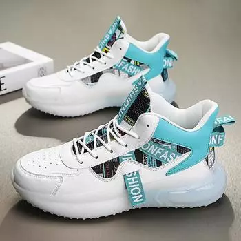 Autumn men s shoes winter middle school basketball sports running shoes youth casual high-top platform dad trendy shoes 39