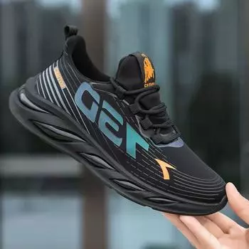 Autumn men s trendy running shoe Fashion versatile sneakers Casual non slip lightweight shoes New comfortable male footwear 2024 39 серый