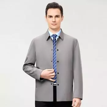 Autumn new business casual lapel jacket middle-aged men s coat cadre executive non-iron jacket 170
