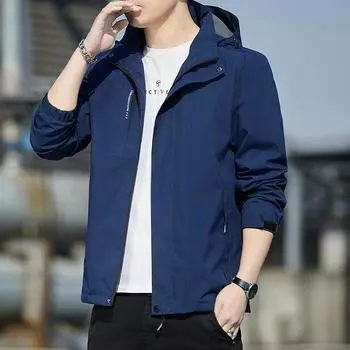 Autumn New Casual Windproof Jacket Men s Middle-aged and Young Men s Autumn Jacket Men s Clothing M