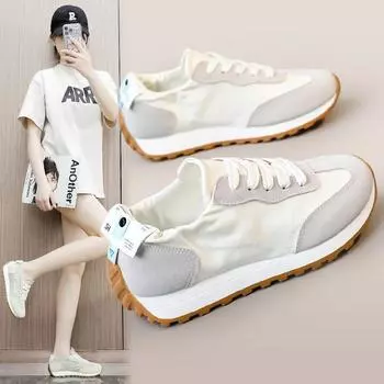 Autumn New Fashion Flat Casual Brand Design Women s Sports Shoes 2024 Classic All-match Round Toe Women s Vulcanized Shoes 35