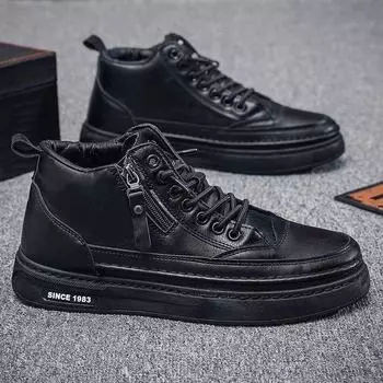 Autumn New High Top Men s Anti slip Chef Shoes, Workwear Shoes 40 чёрный